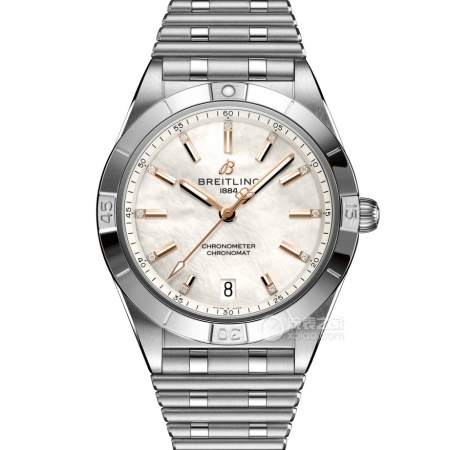 BLS最新高端精品 百年灵机械计时系列A10380101A4A1女士全自动机械腕表 搭载顶级进口2824机芯 直径36mm/厚度10mm