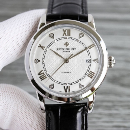 百达翡丽（Patek Philippe）升级版男士超薄全自动机械腕表 原装进口9...