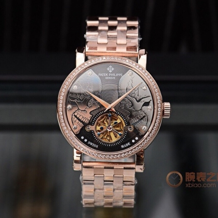 百达翡丽（Patek Philippe）珍稀工艺系列飞轮男士机械腕表