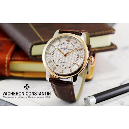 江诗丹顿（Vacheron Constantin）传承系列 瑞士三针全自动机械手...